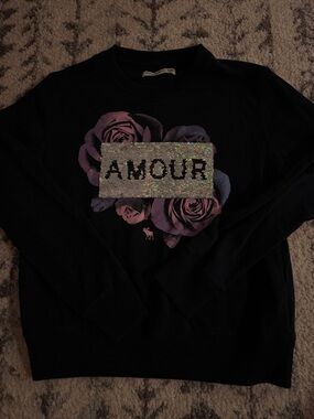 Abercrombie girls sequin sweatshirt, Size 9/10